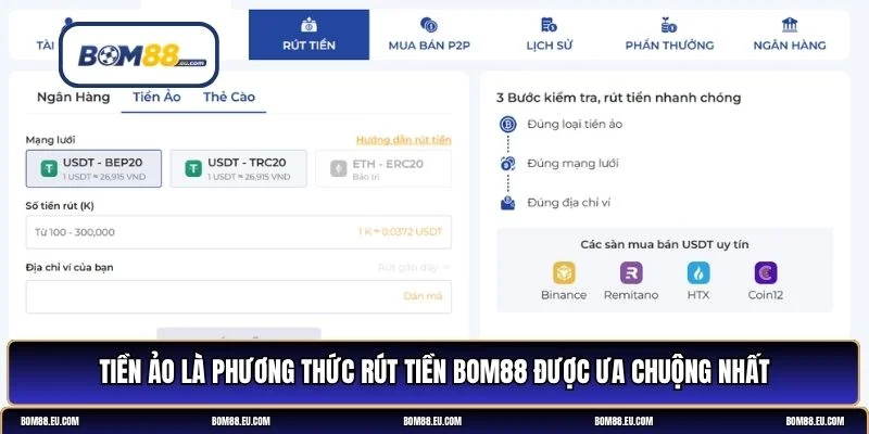 Rút tiền BOM88